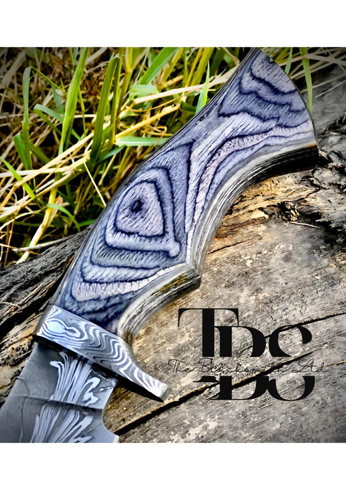 Custom Handmade Damascus Steel Knife – 10 Inch – Engraved Blade – Multiple Handle Colors – Personalized Engraving Option – Perfect Gift for Anniversary, Groomsmen, or Christmas