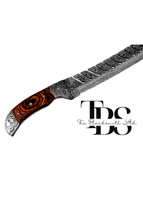 Handcrafted Damascus Steel Machete Knife Sword 22inch – Elegant Gift for Anniversary, Christmas, Groomsmen & More