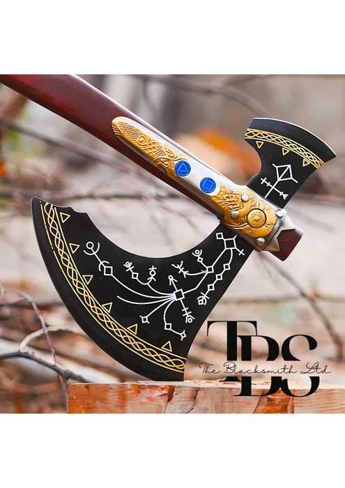 Custom Handmade God of War Leviathan Axe Replica – 36 Inch Kratos Axe – Cosplay Collectible – Anniversary Gift – Groomsmen Gift