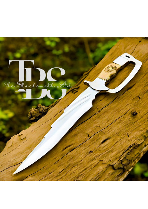 Handmade Bushcraft Fixed Blade Hunting Bowie Knife – 18 Inches – Includes Leather Sheath – Perfect for Outdoor Adventures, Collectors, Anniversary Gifts, and Groomsmen Gifts