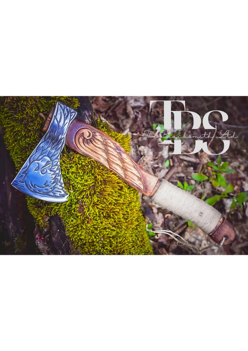 Handcrafted Viking Leviathan Axe – Customizable Designs with Sheath Cover – Ideal for Anniversary, Christmas, and Groomsmen Gifts.