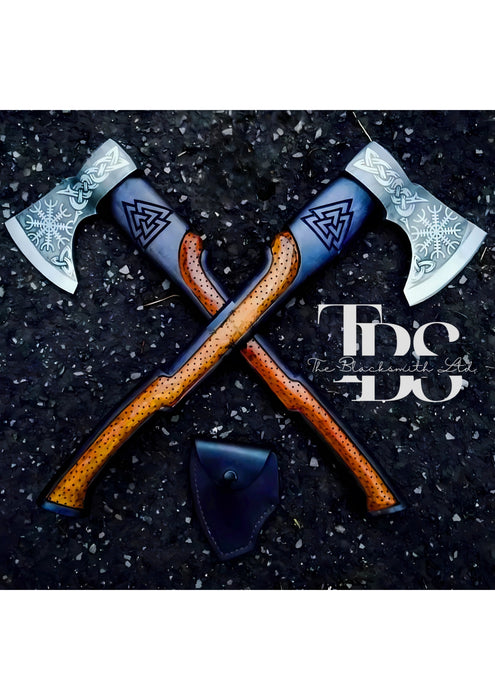 Handcrafted Viking Leviathan Axe – Customizable Designs with Sheath Cover – Ideal for Anniversary, Christmas, and Groomsmen Gifts.