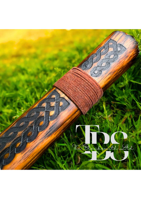 Engraved Viking Wolf Hammer | 16-Inch Blacksmithing Mjolnir | Norse Mythology Cosplay Weapon | Christmas, Anniversary, Groomsmen Gift