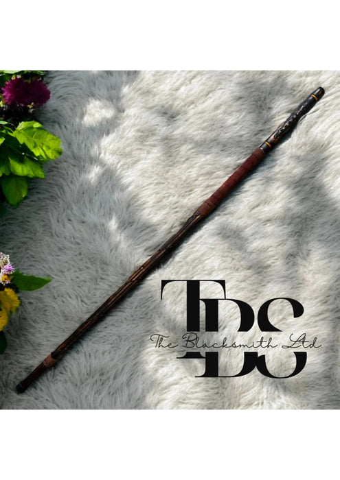 Handcrafted Quarter Staff of Nidhogg – 60-Inch Magic Staff for Wizards, Mages, Witches, and Collectors | Unique Anniversary, Christmas, or Groomsmen Gift