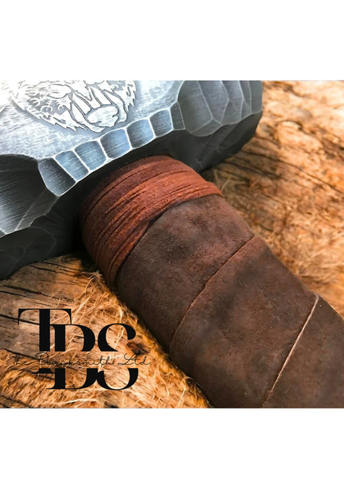 Handcrafted 6lb Bear Hammer – Engraved Berserker Maul with Norse Runes | Aegishjalmur & Vegvisir Totem Design, 16-Inch Wooden Handle | Perfect for Collectors, Ren Faires, Groomsmen Gifts, and Unique Occasions