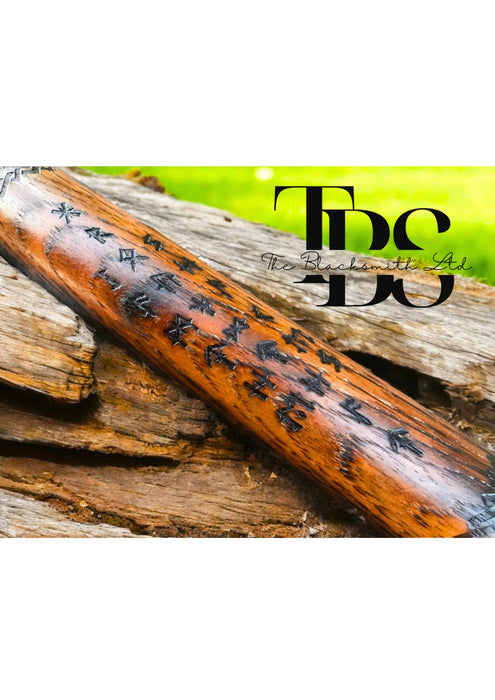 Handcrafted 6lb Bear Hammer – Engraved Berserker Maul with Norse Runes | Aegishjalmur & Vegvisir Totem Design, 16-Inch Wooden Handle | Perfect for Collectors, Ren Faires, Groomsmen Gifts, and Unique Occasions