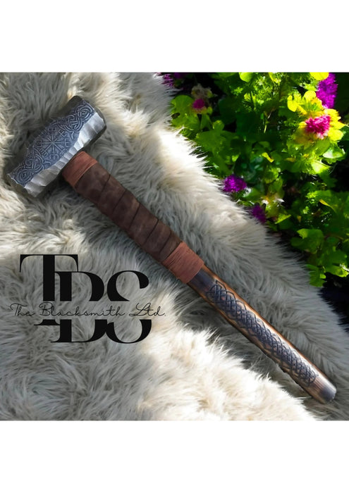 Berserker Hammer | 20-Inch Viking Hammer with Vegvisir Compass Engraving | Norse Mythology Weapon | Anniversary, Groomsmen, or Christmas Gift