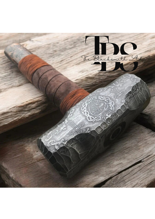 Handcrafted Sacred Heart Catholic Hammer – 10-Inch Engraved Hammer with Catholic Cross Design | Unique Religious Gift for Anniversaries, Christmas, and Collectors