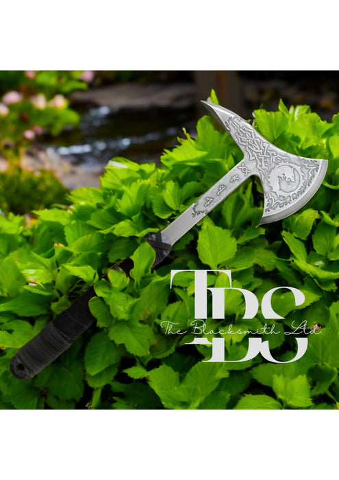 LEGENDARY Crazed Wolves Viking Battle Tomahawk - Handcrafted Warrior's Axe