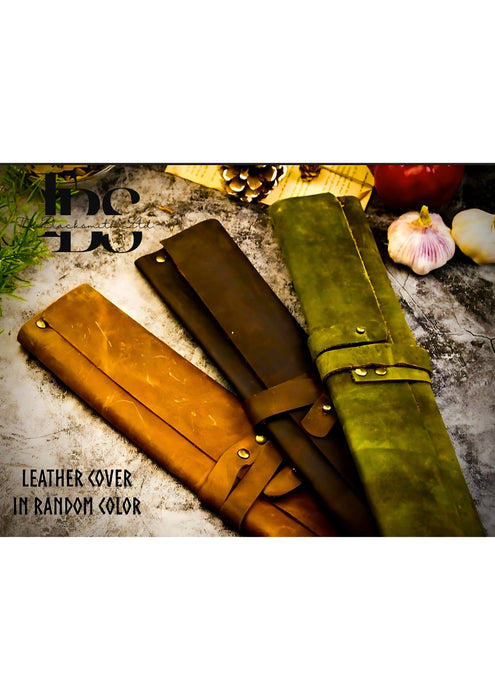 Set of 5 Handcrafted Chef Knives with Sharp Stainless Steel Blades, Unique Designs, Foldable Leather Pouch, Perfect for Culinary Professionals, Christmas Gift, Anniversary Gift, or Groomsmen Gift - TheBlacksmithLtd #
