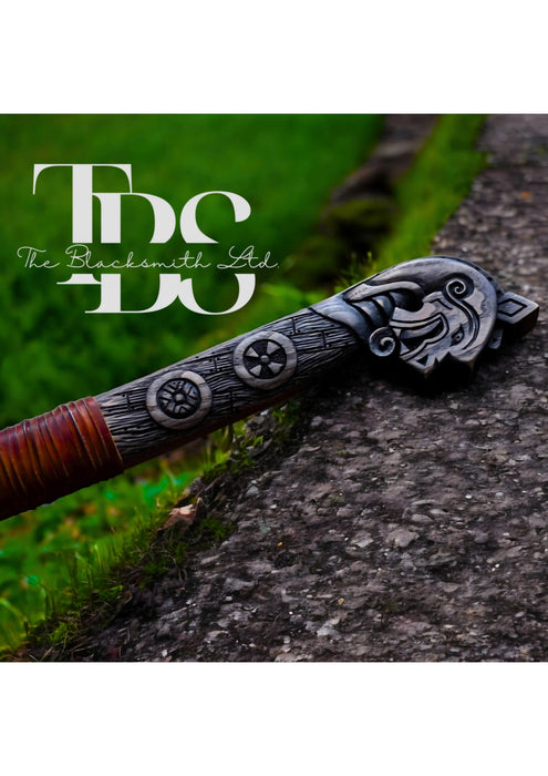 Handcrafted Viking Varangian Axe – 24" Nordic Battle Axe with Leather Sheath – Perfect for Collectors, Groomsmen, and Special Gifts