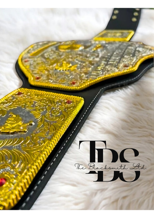 Handmade Big Gold World Heavyweight Championship Replica Belt | 6mm Die-Cast Metal | Wrestling Fan Gift