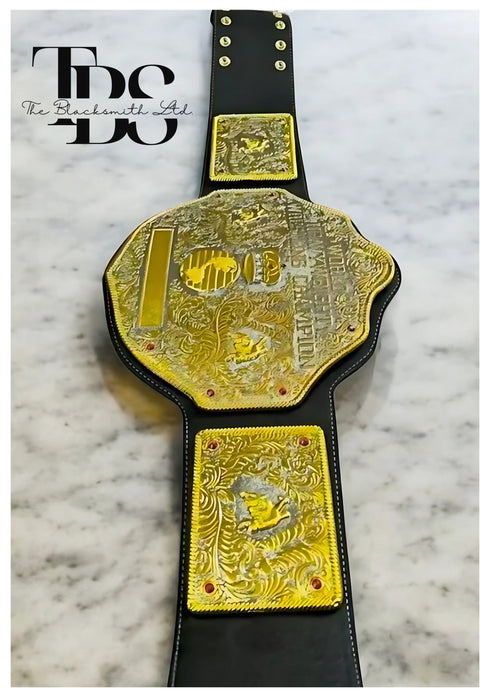 Handmade Big Gold World Heavyweight Championship Replica Belt | 6mm Die-Cast Metal | Wrestling Fan Gift