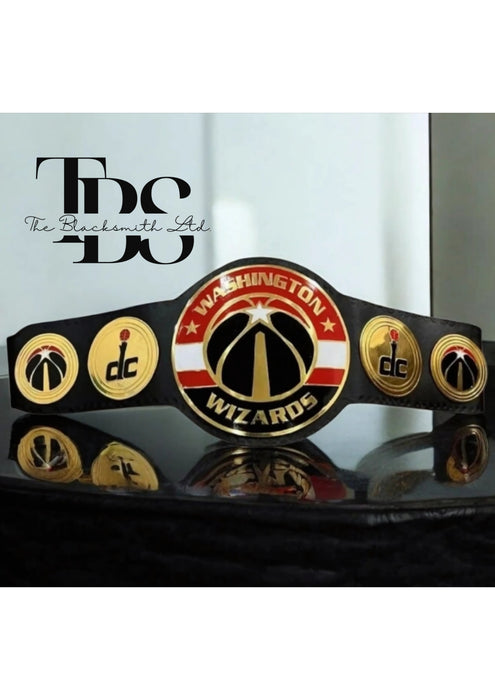 Handmade Washington Wizards-Inspired NBA Championship Belt | 4mm Brass | Genuine Leather | Christmas, Anniversary, or Basketball Fan Gift