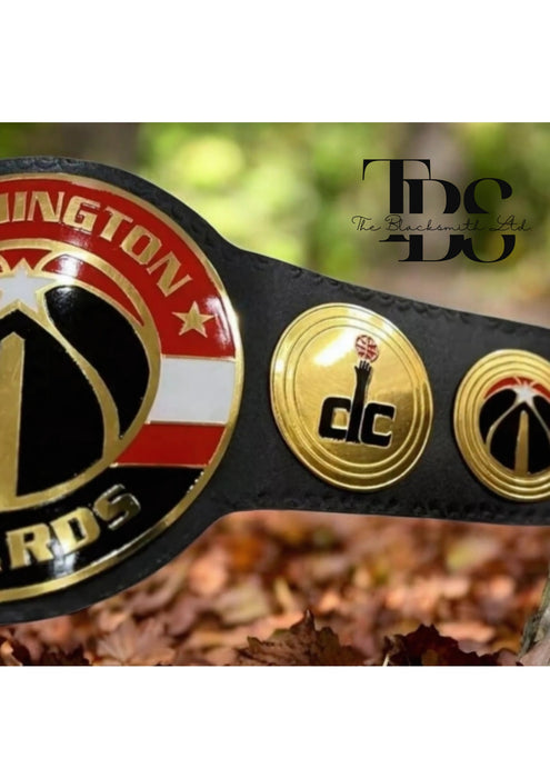 Handmade Washington Wizards-Inspired NBA Championship Belt | 4mm Brass | Genuine Leather | Christmas, Anniversary, or Basketball Fan Gift