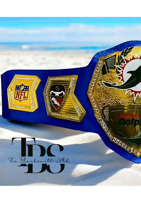 🏆 Miami Dolphins Championship Belt - Premium Handcrafted NFL Collectible