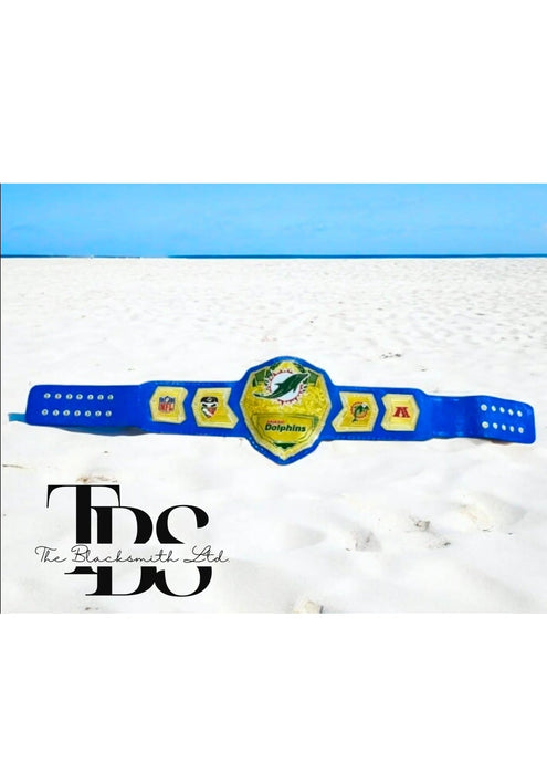 🏆 Miami Dolphins Championship Belt - Premium Handcrafted NFL Collectible