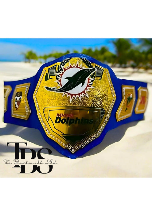 🏆 Miami Dolphins Championship Belt - Premium Handcrafted NFL Collectible