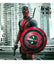 Handcrafted Deadpool-Themed Shield with Iconic Red and Black Design, Available in Metal – Perfect for Anniversary, Groomsmen Gifts, Christmas Gifts, and Collectors - TheBlacksmithLtd #