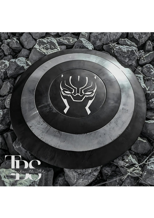 Handcrafted Black Panther Captain Panther Shield - Custom Design Black Shield, Perfect Collectible Gift for Marvel Fans, Captain America & Black Panther Inspired