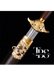 Handcrafted Damascus Steel Katana Sword with Dark Brown Handle, Red Lace, Golden Detailing, and Matching Blade Cover – Perfect for Anniversary, Groomsmen Gifts, Christmas Gifts, and Collectors - TheBlacksmithLtd #