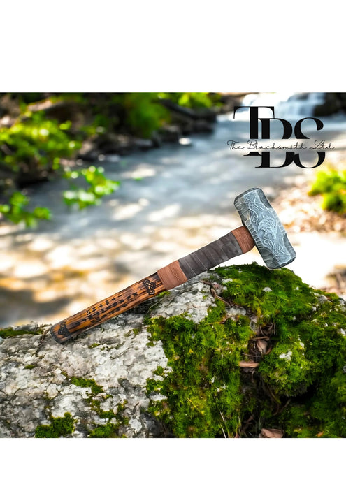 Fenrir Viking Hammer – Hand-Engraved Wolf Hammer Inspired by Norse Mythology | 20-Inch Unique Anniversary, Christmas, or Groomsmen Gift