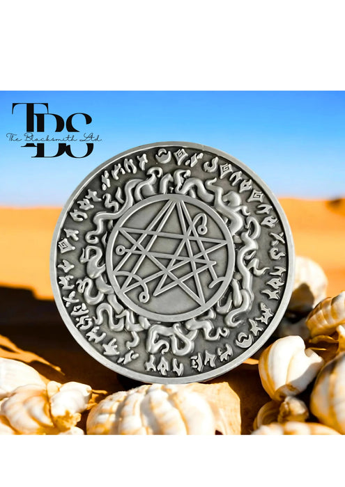 Eldritch Lovecraftian Coin Collection – 5-Piece Set | Cthulhu, Hastur, Nyarlathotep, Yog-Sothoth & All Mother | Perfect EDC, LARP, Anniversary, or Christmas Gift