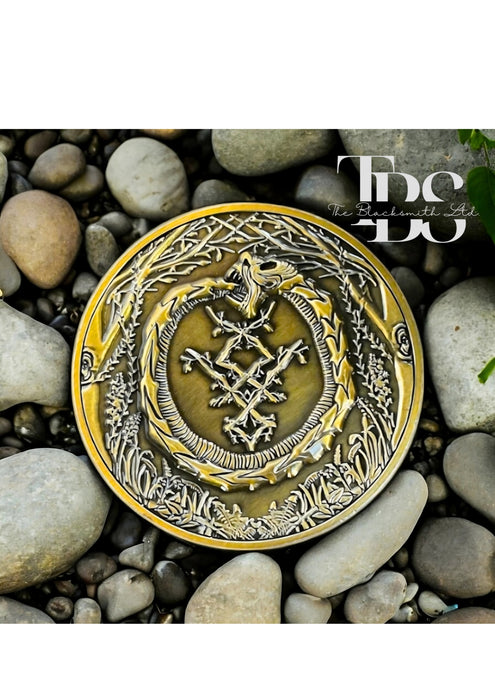 Handcrafted Eldritch Horror Coin – "The Black Goat of the Woods with a Thousand Young" Inspired by H.P. Lovecraft | Unique Anniversary, Birthday, Christmas, or Groomsmen Gift