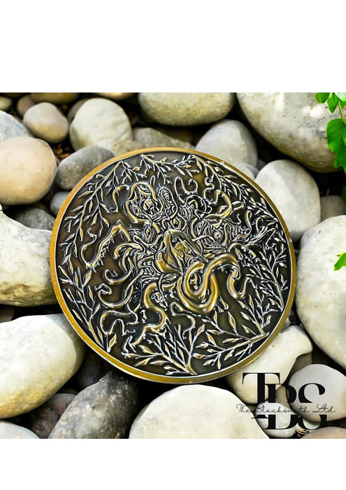 Handcrafted Eldritch Horror Coin – "The Black Goat of the Woods with a Thousand Young" Inspired by H.P. Lovecraft | Unique Anniversary, Birthday, Christmas, or Groomsmen Gift