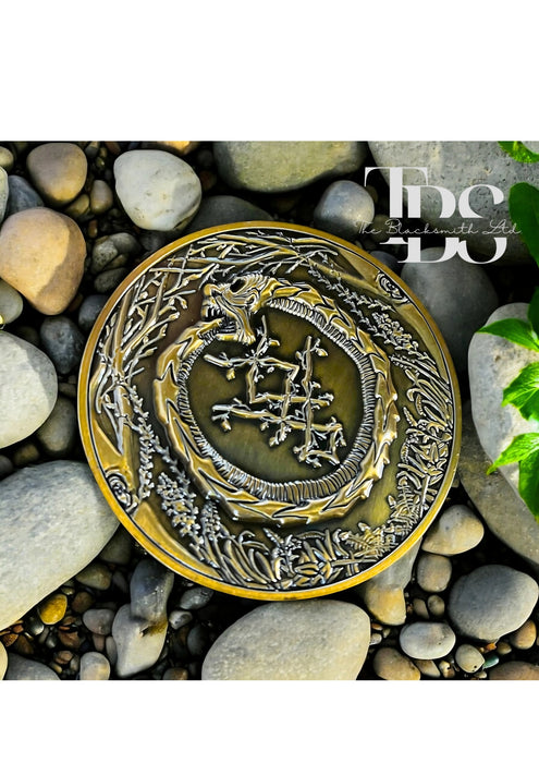 Handcrafted Eldritch Horror Coin – "The Black Goat of the Woods with a Thousand Young" Inspired by H.P. Lovecraft | Unique Anniversary, Birthday, Christmas, or Groomsmen Gift