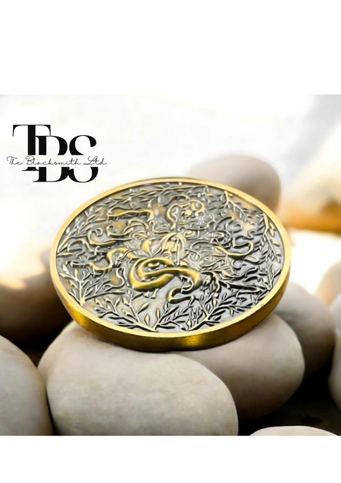 Handcrafted Eldritch Horror Coin – "The Black Goat of the Woods with a Thousand Young" Inspired by H.P. Lovecraft | Unique Anniversary, Birthday, Christmas, or Groomsmen Gift