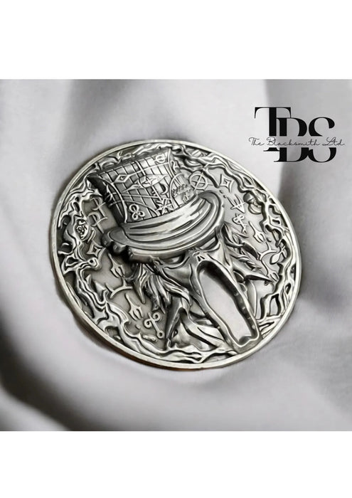 Mad Hatter Eldritch Coin – 1.75-Inch Wonderland Madness Collectible | Unique Gift for Fans of Fantasy and Horror