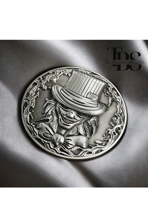 Mad Hatter Eldritch Coin – 1.75-Inch Wonderland Madness Collectible | Unique Gift for Fans of Fantasy and Horror