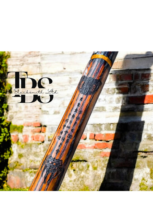 Bear Berserker Quarterstaff – 60-Inch Warrior Staff for Monks, Adventurers & Far Travelers | Unique Christmas Gift, Anniversary Gift, or Groomsmen Gift