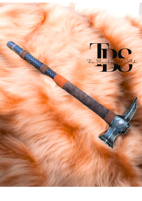 Handcrafted Skoll and Hati Wolf War Hammer – 22-Inch Warrior's Weapon | Engraved Head & Handle | Anniversary, Birthday, Christmas, or Groomsmen Gift