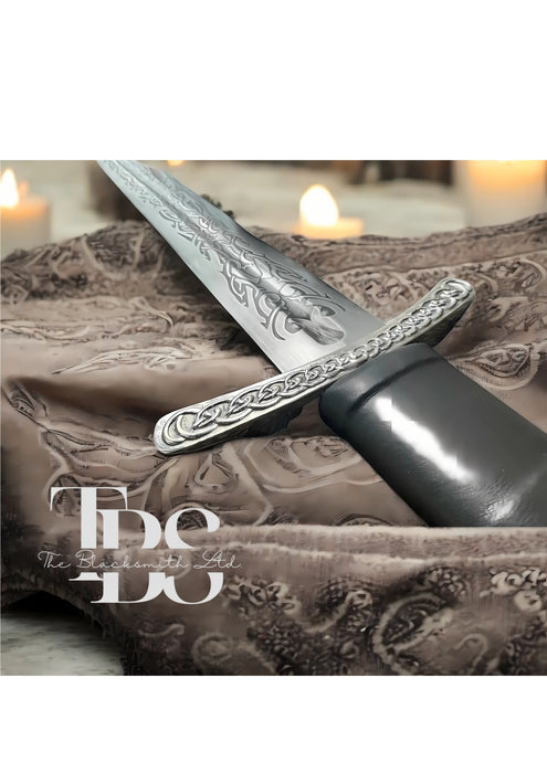 Handcrafted Celtic Knot Sword – 36-Inch Engraved Blade with Protective Cover | Unique Gift for Anniversaries, Christmas, Groomsmen, and Collectors