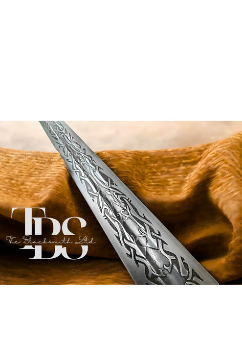 Handcrafted Celtic Knot Sword – 36-Inch Engraved Blade with Protective Cover | Unique Gift for Anniversaries, Christmas, Groomsmen, and Collectors