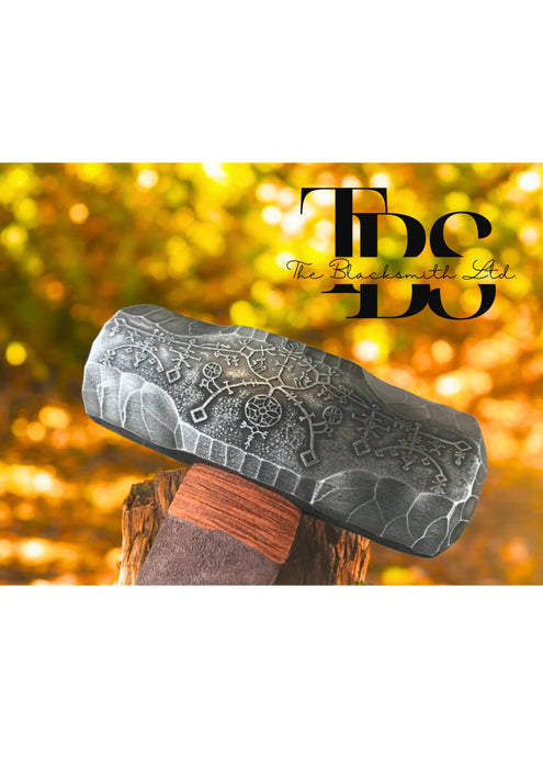 Handmade God of War-Inspired Viking Hammer | Mjolnir Tribute | 10-Inch Nordic Hammer | Perfect Gift for Collectors and Fans