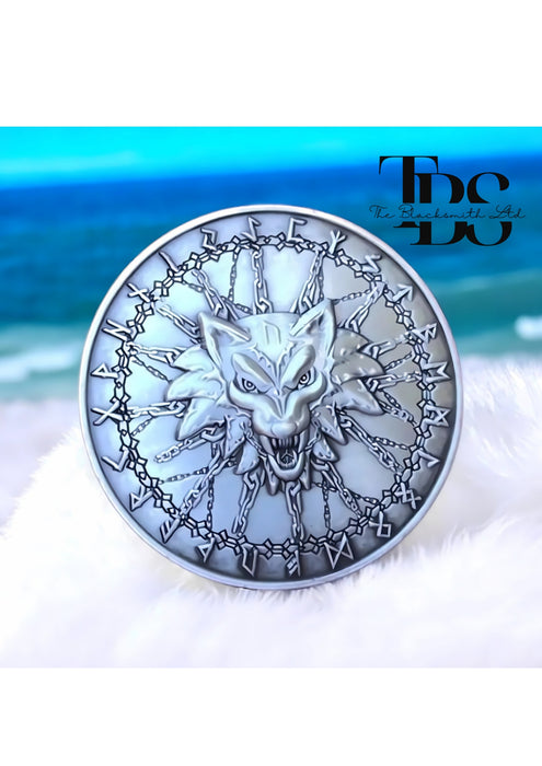 Fenrir, Lord of Wolves and Bane of Odin Coin – 1.75-Inch Norse Mythology Collectible | Anniversary, Christmas, or Groomsmen Gift