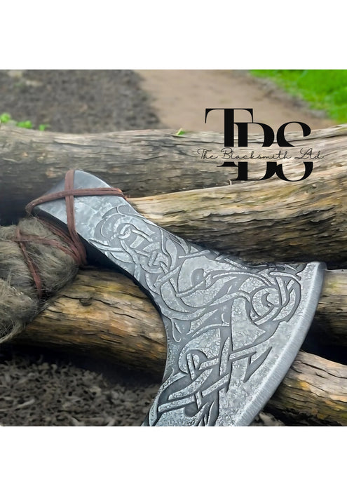 Mystical Celtic Knot Viking Axe - Ancient Warrior's Sacred Weapon
