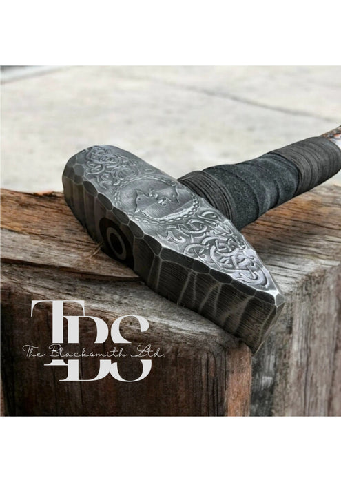 Viking Wolf Hammer Mjolnir | 16-Inch Norse Mythology Weapon | Anniversary, Christmas, Groomsmen Gift